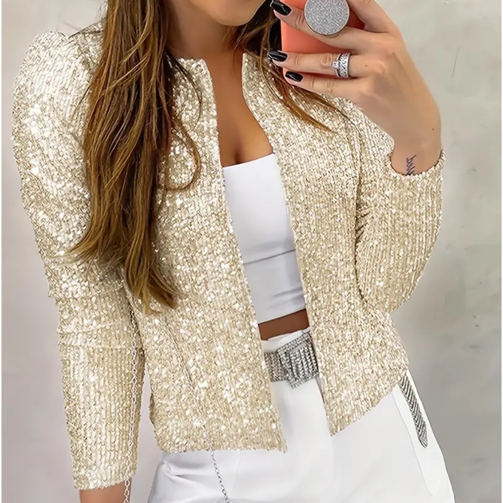 Sequined Jacket Champagne golden